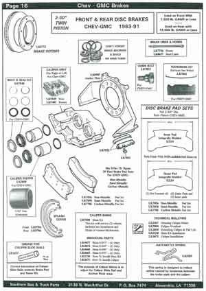 GMC School Bus Disc Pads