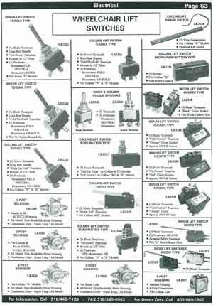Wheelchair Lift Switches for School Buses