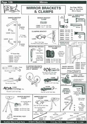 Mirror Brackets for School Bus Crossing Arm