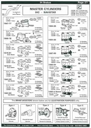 International School Bus Master Cylinders