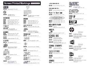 School Bus Regulation Decals